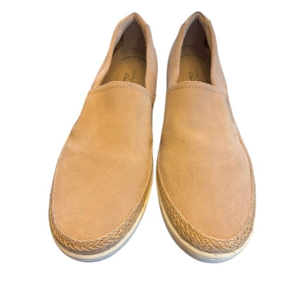 Clarks Marie Sail Loafers Womens 10 Blush Suede NWOB Espadrille Slip On Shoes